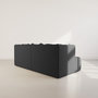 Voir la diapositive 5 : LISA DESIGN Onyx - canapé droit 4 places avec double méridienne - assise profonde - en velours côtelé