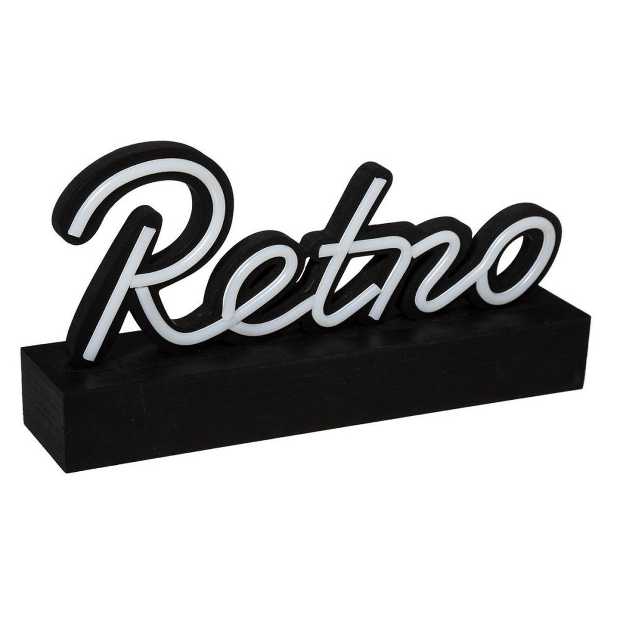ATMOSPHERA Mot déco lumineux LED rétro noir