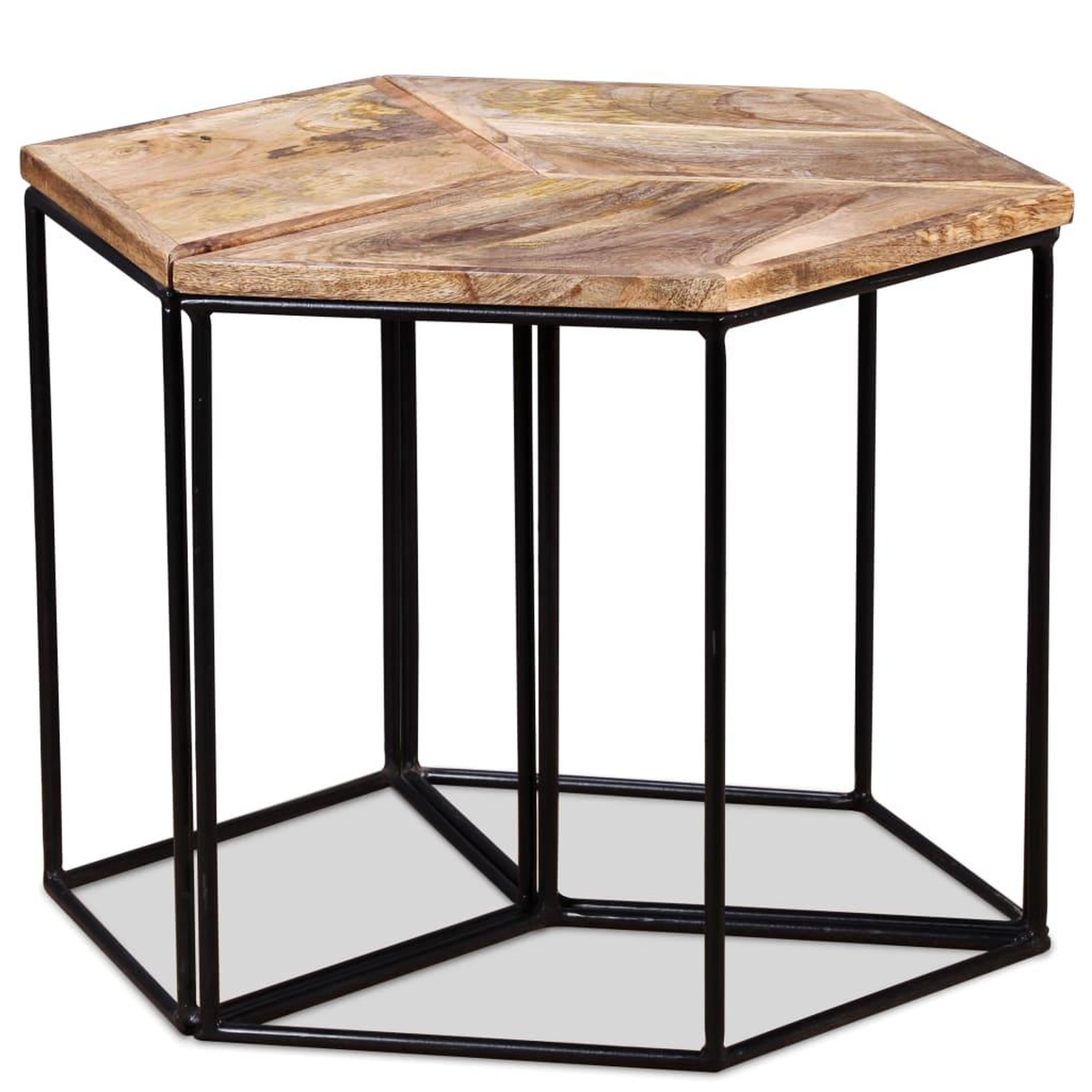 Voir la diapositive 2 : VIDAXL Table basse bois de manguier massif 56x48x40 cm