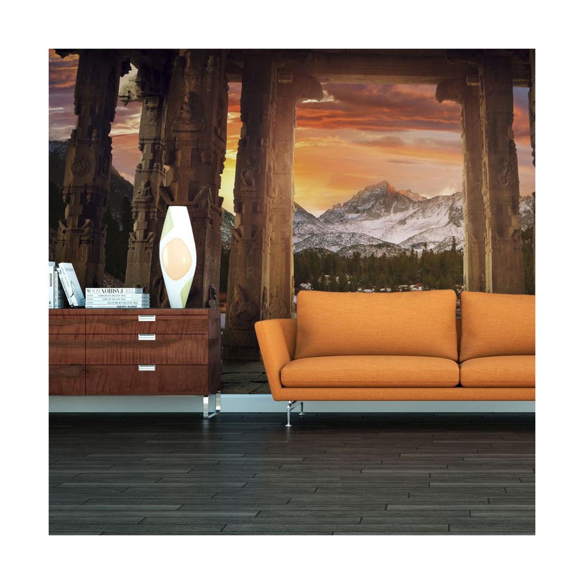 Paris Prix Papier peint xxl  trail of rocky temples  270x550cm