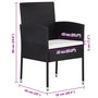 Voir la diapositive 6 : VIDAXL Chaises de jardin coussins blanc creme 2pcs noir resine tressee
