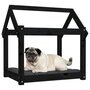 Voir la diapositive 4 : VIDAXL Lit pour chien Noir 71x55x70 cm Bois de pin solide