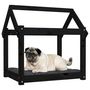 Voir la diapositive 4 : VIDAXL Lit pour chien Noir 71x55x70 cm Bois de pin solide