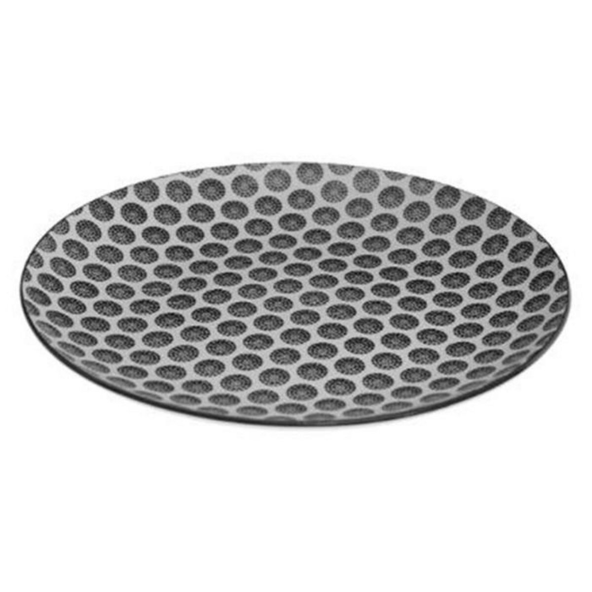 SECRET DE GOURMET Lot de 6 Assiettes Plates  Bohemia Rond  26cm Noir