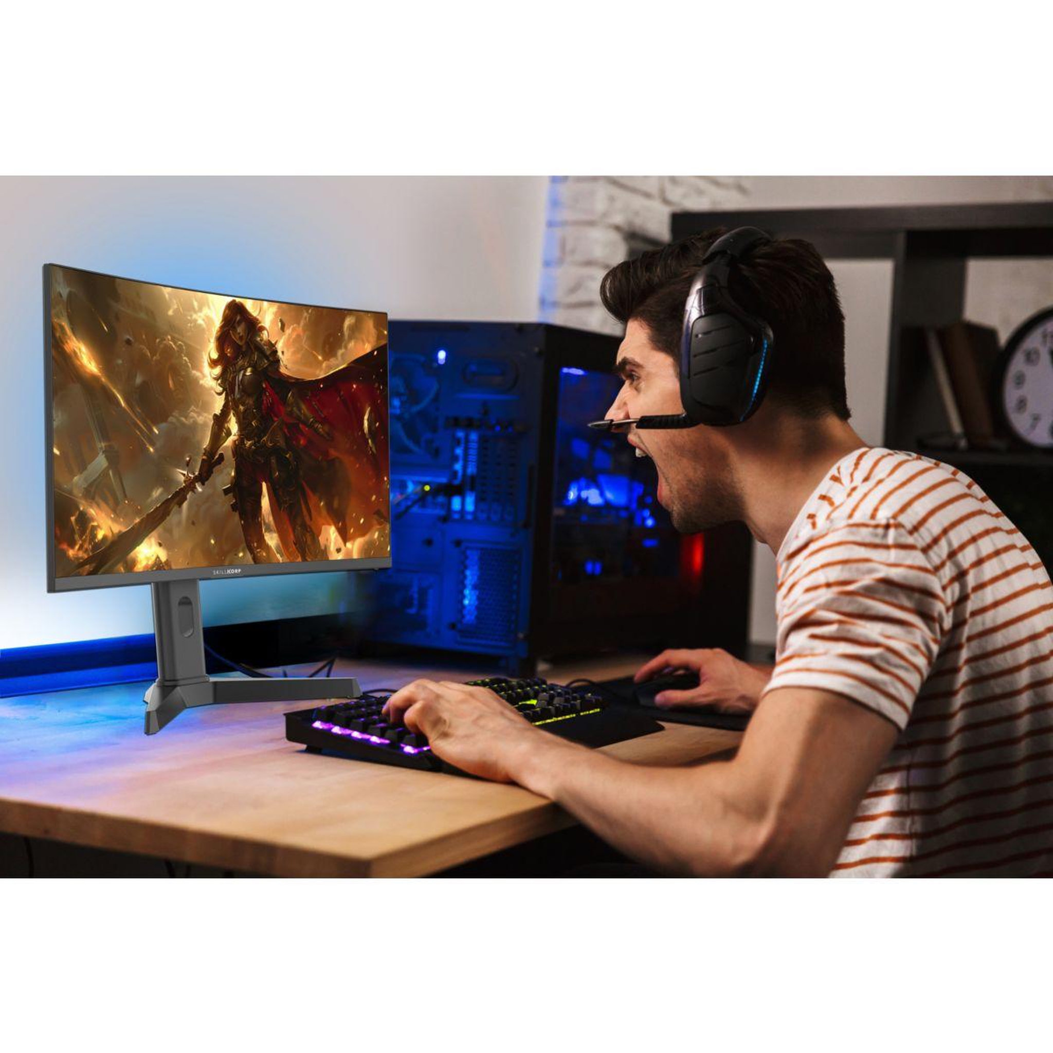 Voir la diapositive 5 : SKILLKORP Ecran pc gamer m27 27  incurvé 1500r wqhd 180hz fast va hdmi 2.1 amd freesync