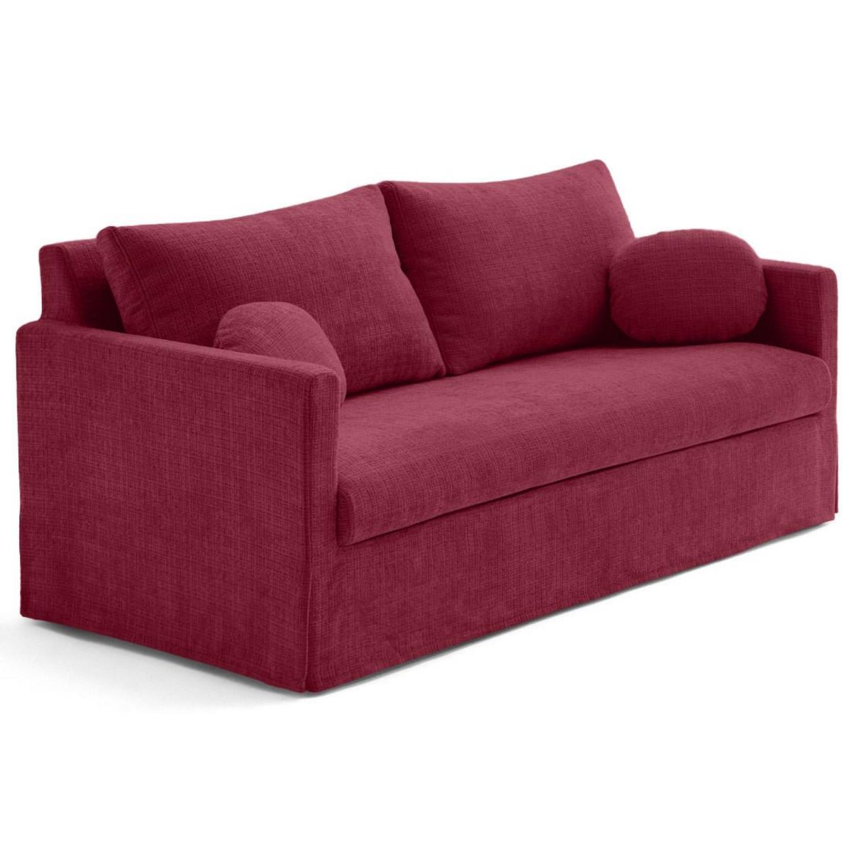 LISA DESIGN Serena - canapé droit déhoussable 3 places en velours texturé