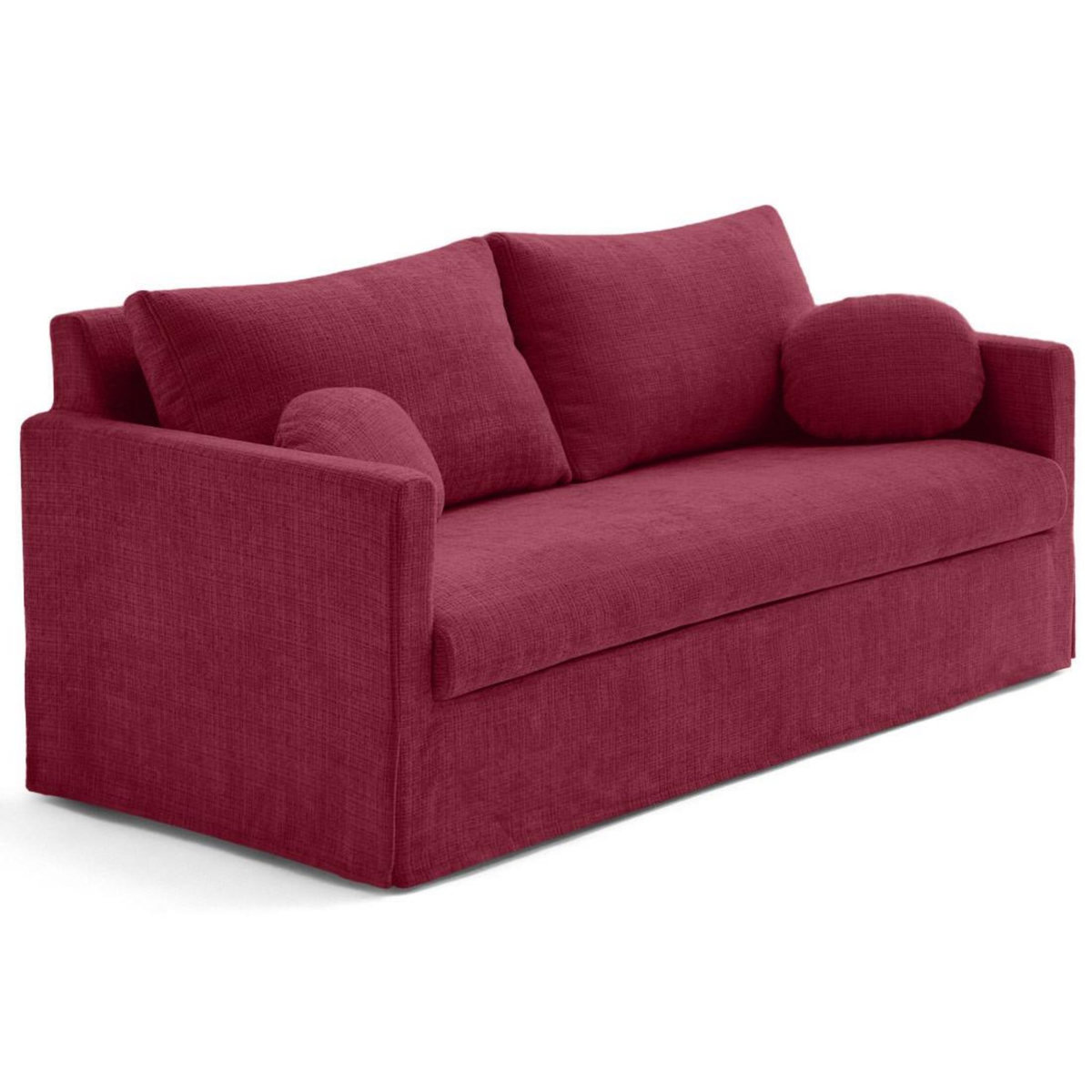 LISA DESIGN Serena - canapé droit déhoussable 3 places en velours texturé