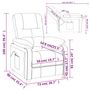 Voir la diapositive 6 : VIDAXL Fauteuil inclinable electrique Taupe Tissu