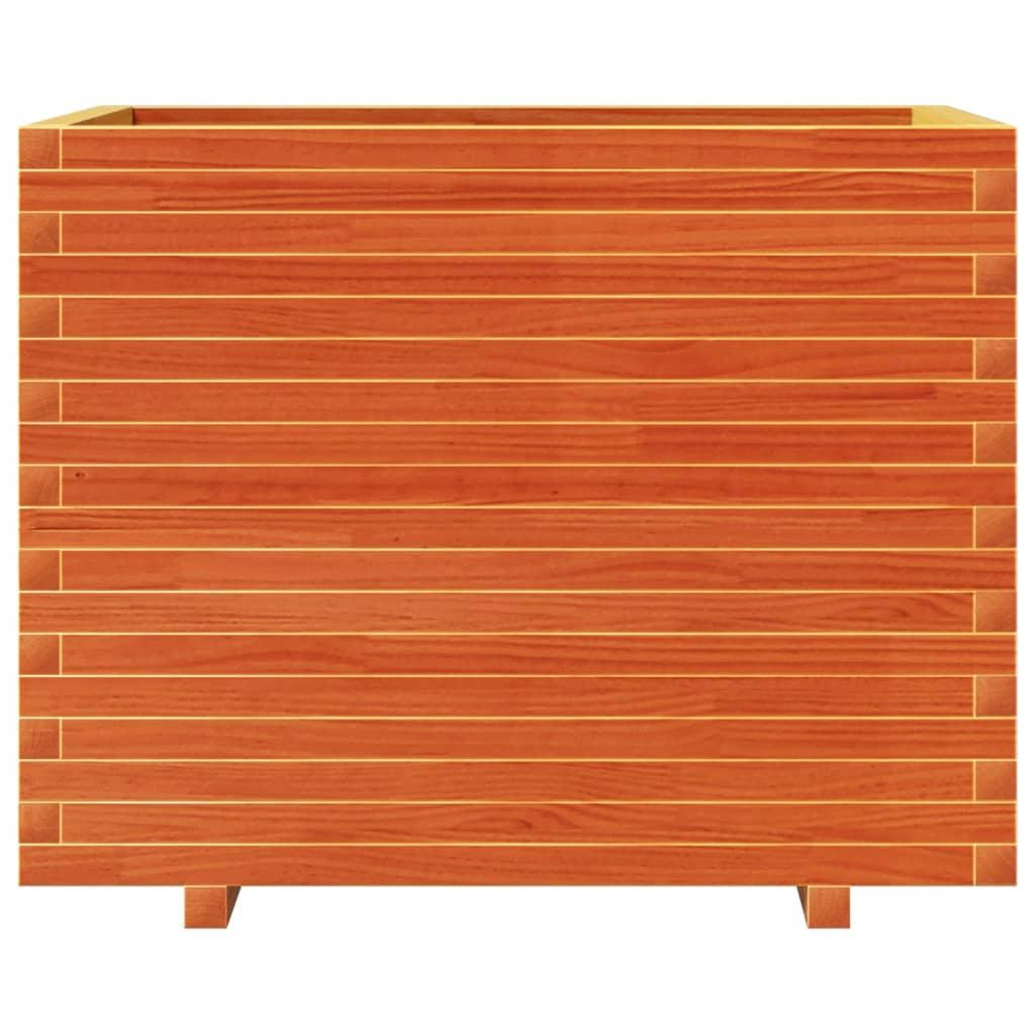 Voir la diapositive 5 : VIDAXL Jardiniere cire marron 90x60x72 cm bois de pin massif