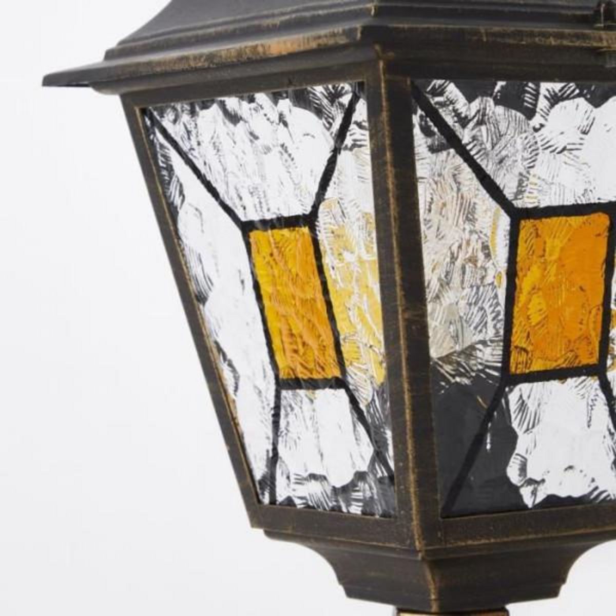 BRILLIANT Borne extérieure JANEL - BRILLIANT - noir doré - métal/verre - E27 max 60W - IP44