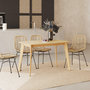Voir la diapositive 2 : Rendez vous déco Table rectangulaire 4 personnes en bois clair 120 cm-Oman