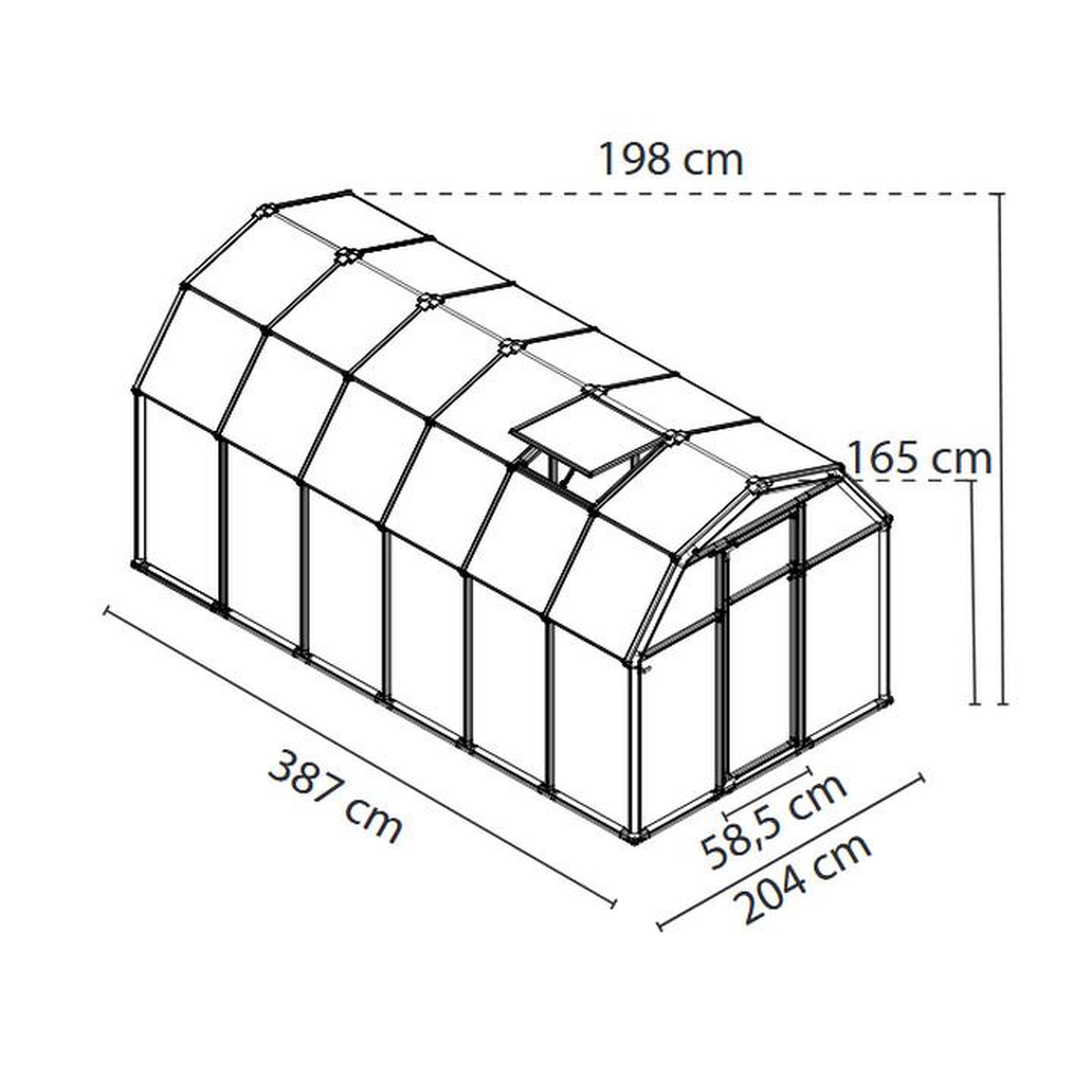Voir la diapositive 2 : Palram Serre de jardin 7.6m² verte - 702471