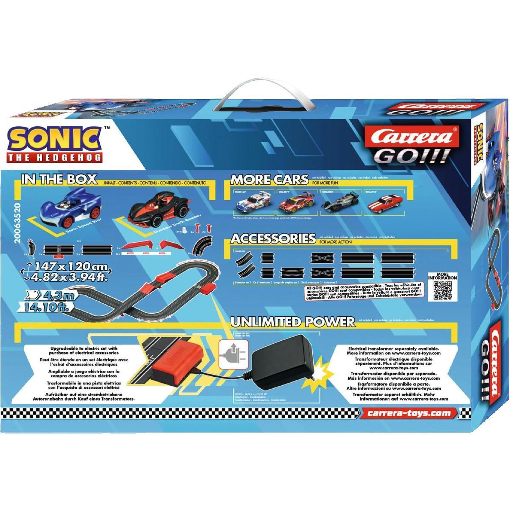 Voir la diapositive 2 : Carrera Circuit de course Carrera GO!!! Sonic 4,3 mètres