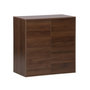 Voir la diapositive 1 : SWEEEK Buffet. module de rangement noyer décor bois 2 portes L 70 x P 35 x H 70 cm - Kompo