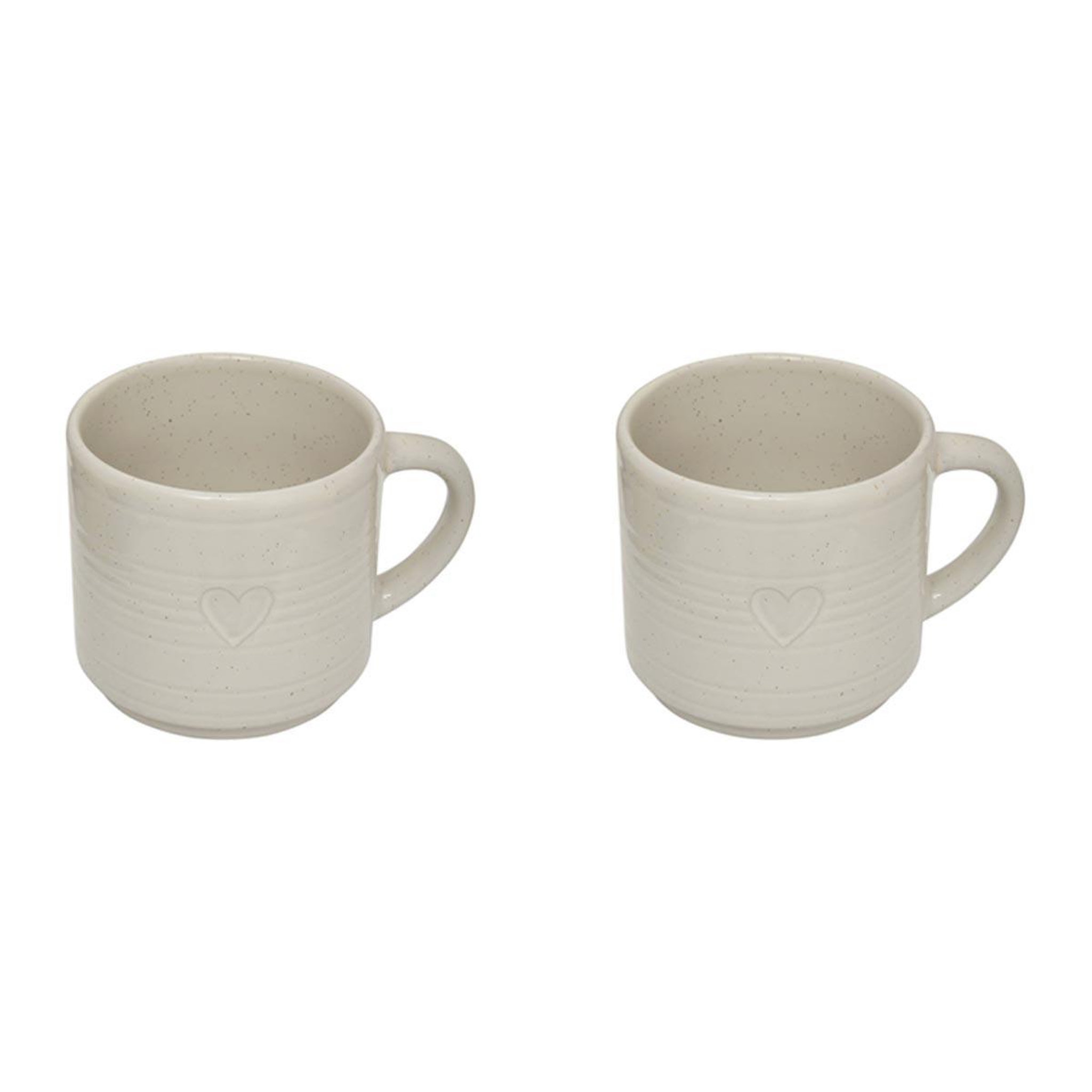 SECRET DE GOURMET Lot de 2 mugs en céramique  adèle  42cl blanc