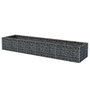 Voir la diapositive 3 : VIDAXL Lit sureleve a gabion Acier 360x90x50 cm