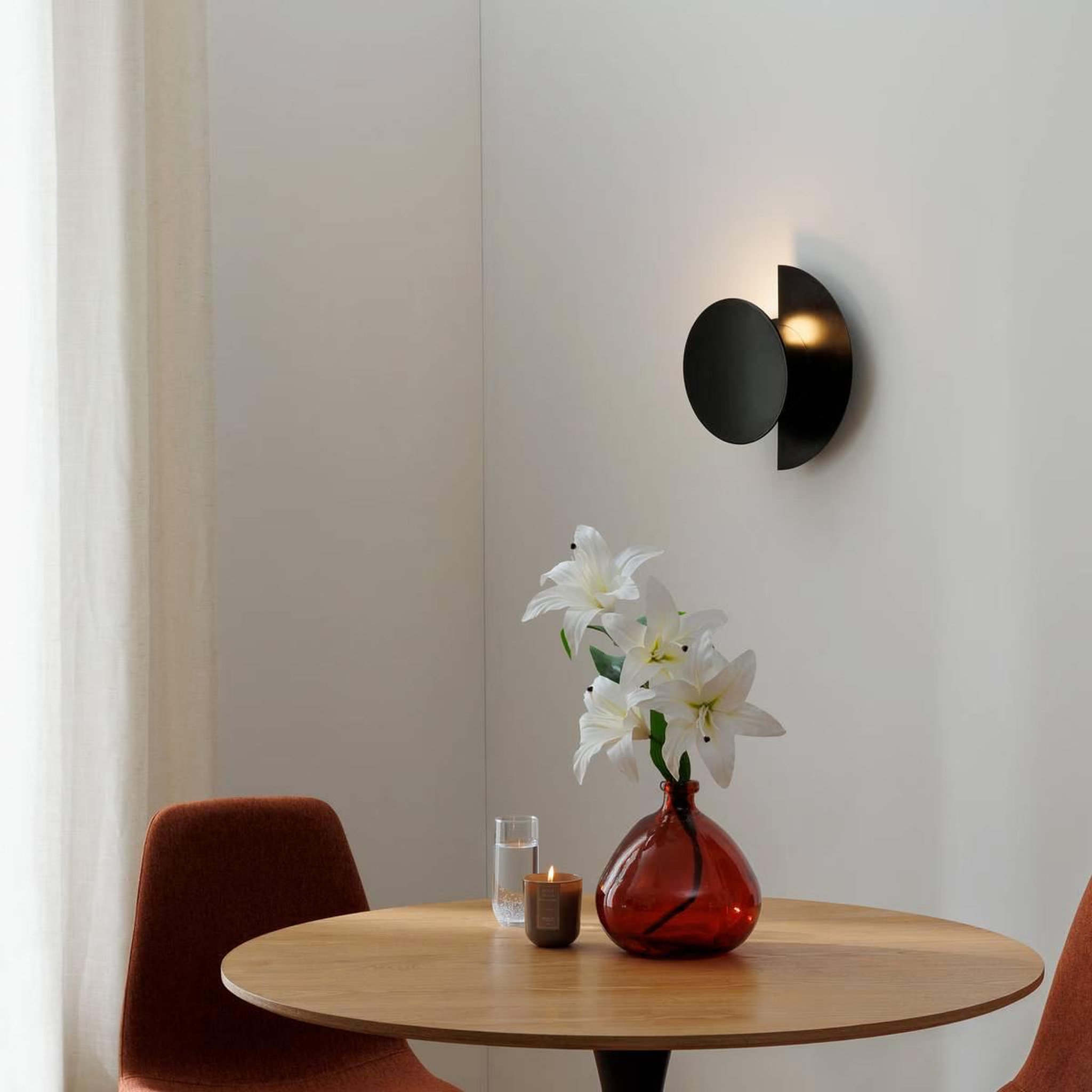 Voir la diapositive 5 : ATMOSPHERA Applique murale réversible  mysti  30cm noir