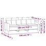 Voir la diapositive 6 : VIDAXL Canape a 3 places Rouge bordeaux 180 cm Tissu