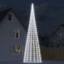 Voir la diapositive 1 : VIDAXL Arbre de Noël lumineux sur mât de drapeau 3000 LED blanc 800 cm