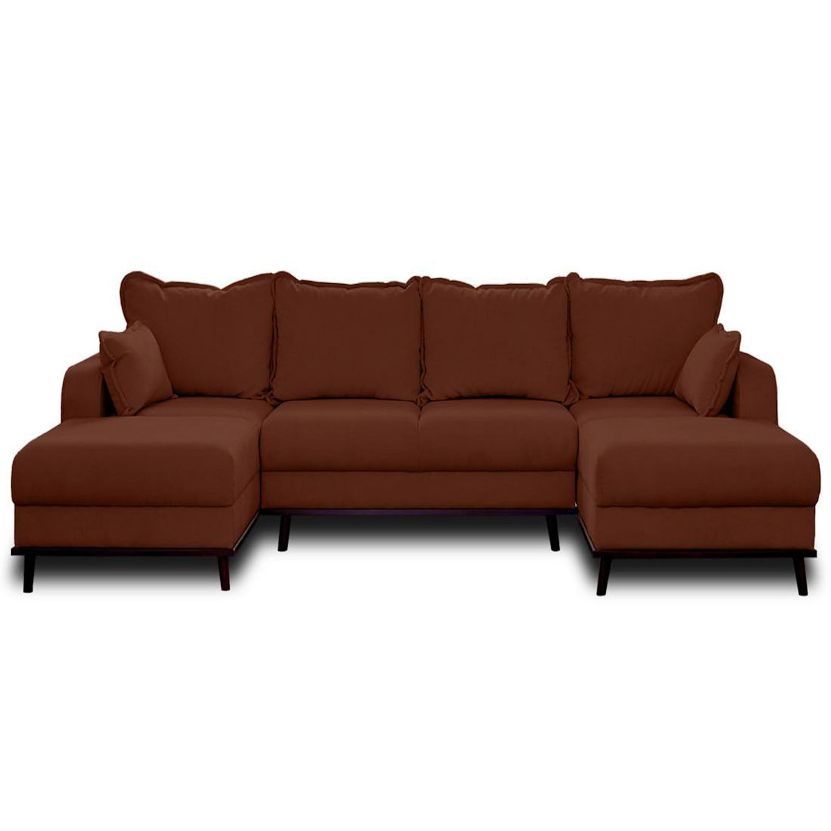 LISA DESIGN Albane - canapé panoramique en u - 7 places - convertible avec coffre - en velours côtelé