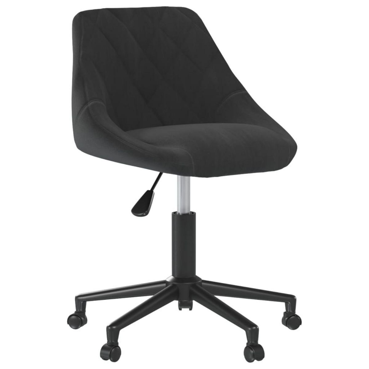VIDAXL Chaise pivotante de bureau Noir Velours
