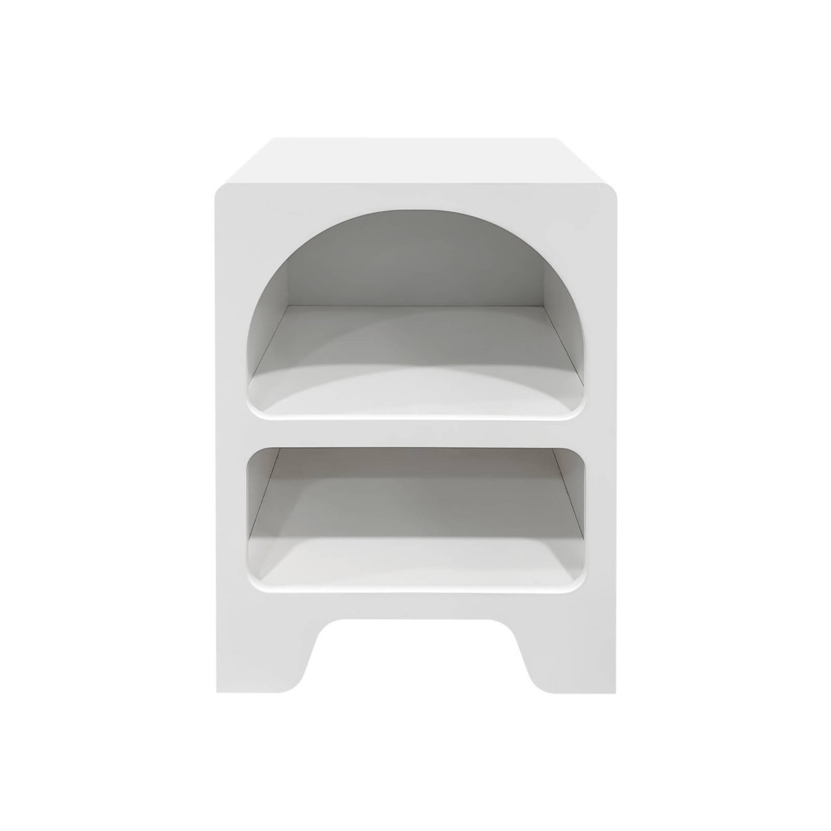 SWEEEK Table de chevet organique effet bois blanc. plusieurs niches 2 compartiments de rangement (lot de 2)