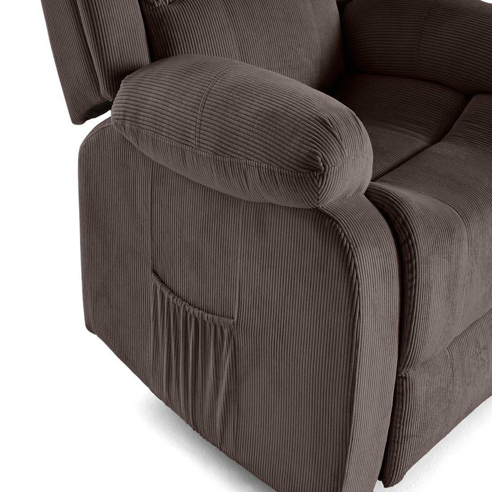 Voir la diapositive 4 : BEST MOBILIER Armand - fauteuil relax électrique en velours côtelé