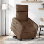 Voir la diapositive 1 : VIDAXL Fauteuil inclinable electrique marron tissu