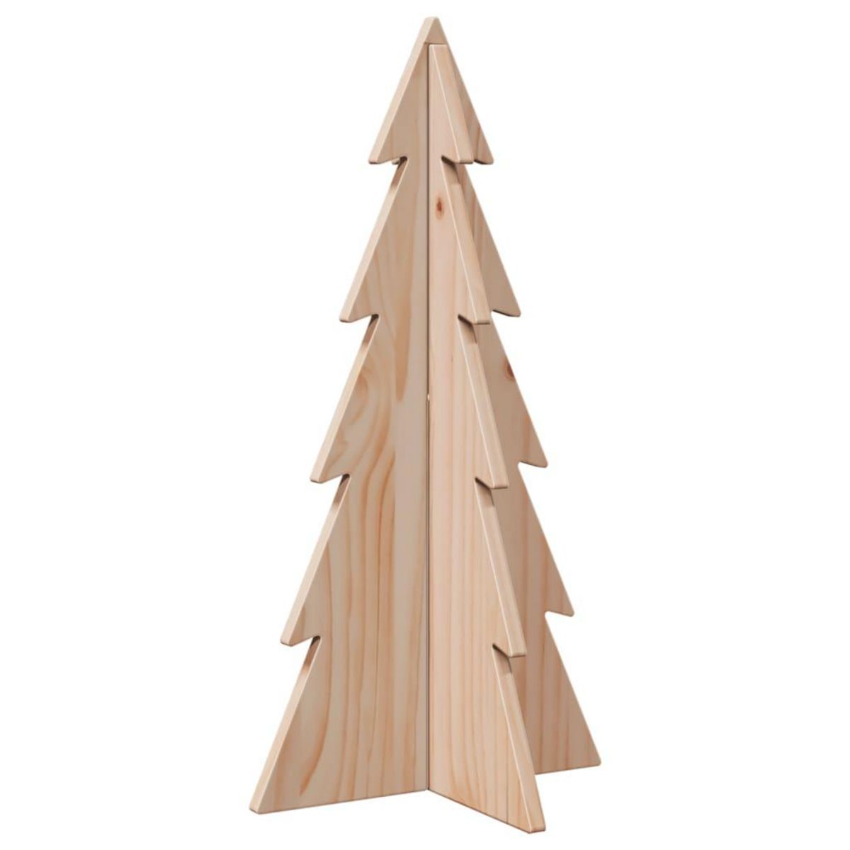 VIDAXL Arbre de Noël en bois pour decoration 59,5cm bois massif de pin