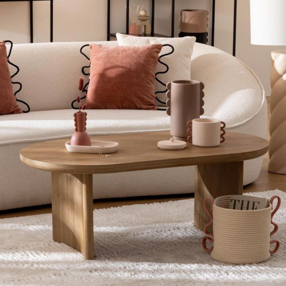 ATMOSPHERA Table Basse Design  Lousada  110cm Naturel