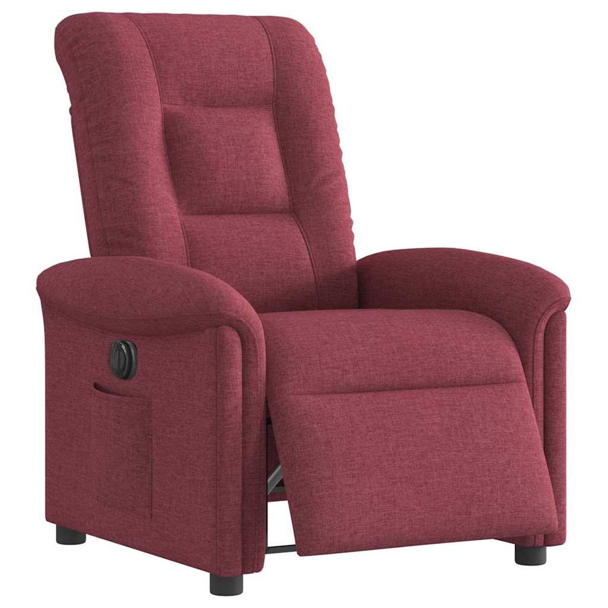 Voir la diapositive 3 : VIDAXL Fauteuil inclinable electrique Rouge bordeaux Tissu