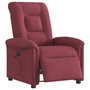 Voir la diapositive 3 : VIDAXL Fauteuil inclinable electrique Rouge bordeaux Tissu