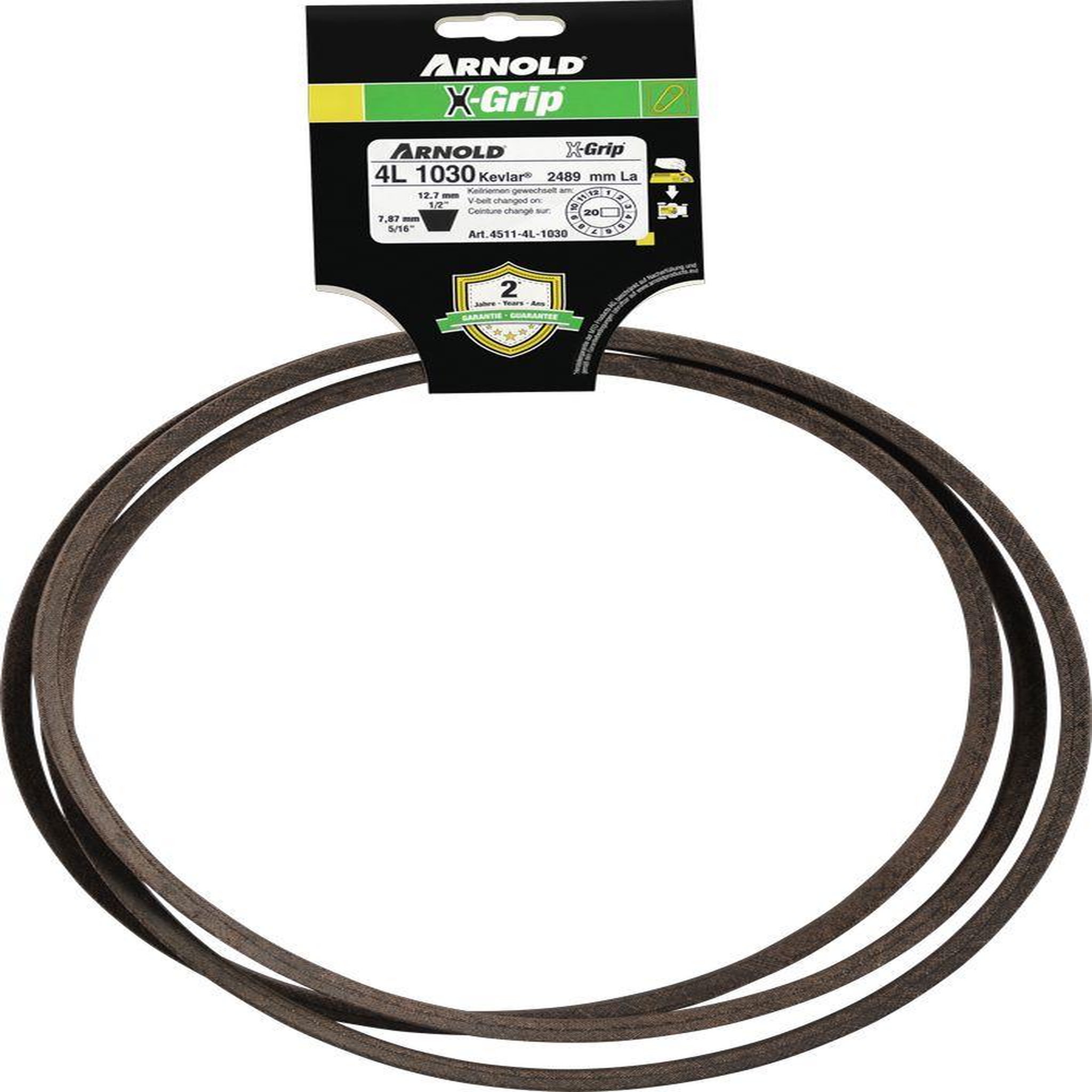 ARNOLD Courroie trapézoïdale x-grip v de type 4l1030