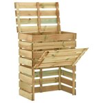 VIDAXL Composteur de jardin a lattes 80x50x100 cm Bois de pin impregne
