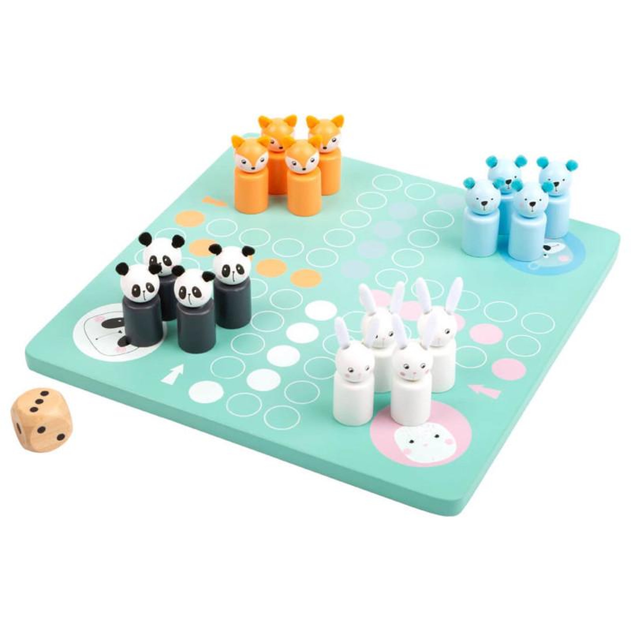 Voir la diapositive 3 : SMALL FOOT Small Foot - Ludo Game Animals Wood 11462
