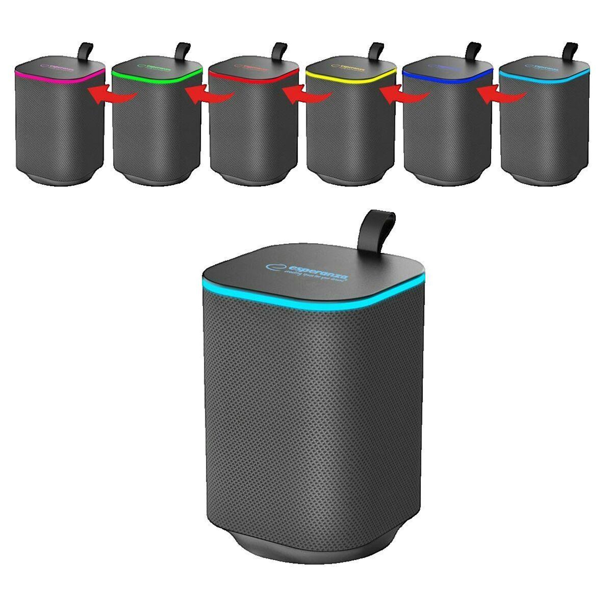 Voir la diapositive 3 : ESPERANZA Enceinte portable Bluetooth Esperanza EP155 Noir