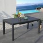 Voir la diapositive 4 : RED DECO Table de jardin extensible CUBA Gris Aluminium 160/240 x 90 x 75 cm