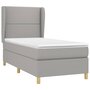 Voir la diapositive 3 : VIDAXL Sommier a lattes de lit avec matelas Gris clair 80x200 cm Tissu