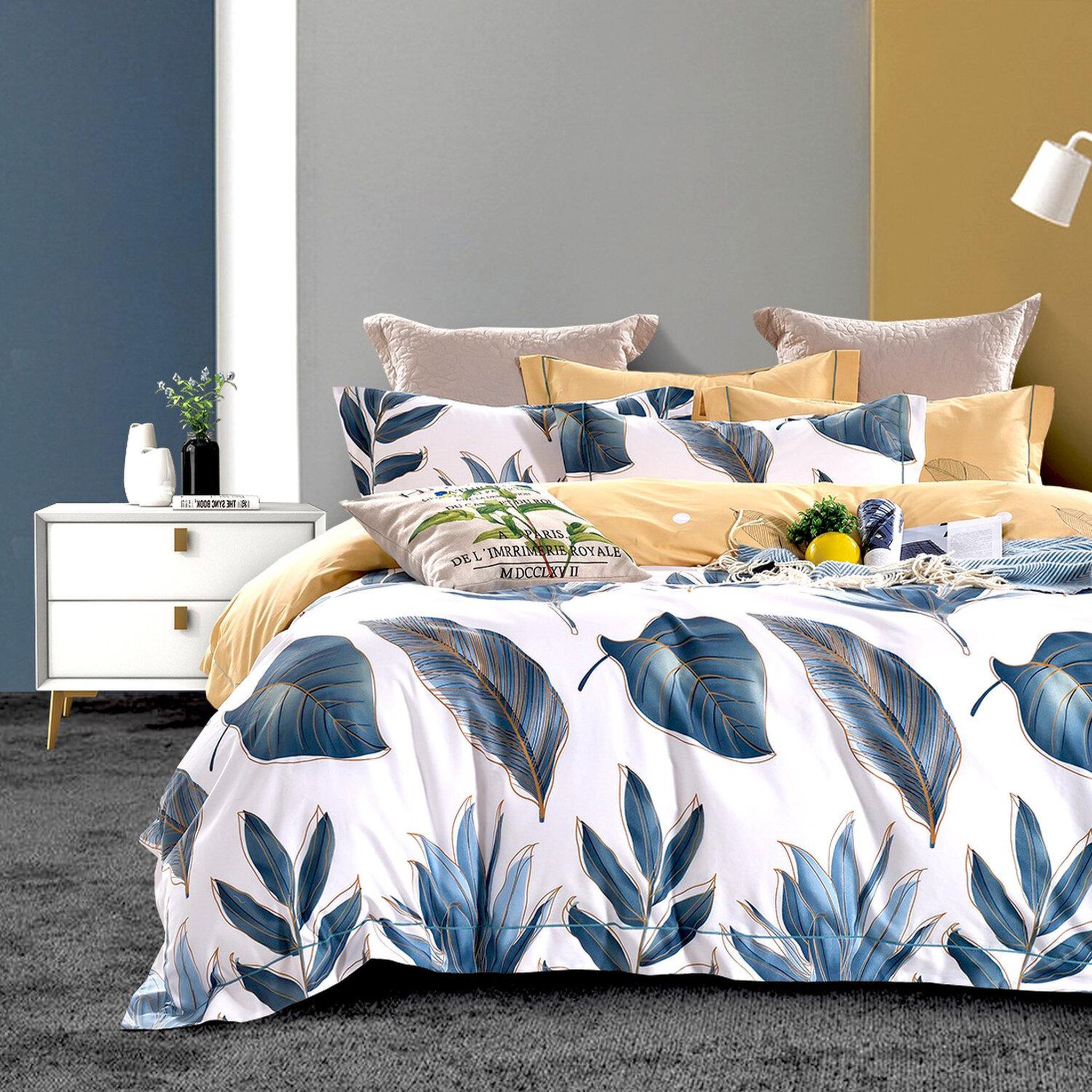 Voir la diapositive 1 : Home collection Parure housse de couette en polycoton Foliance