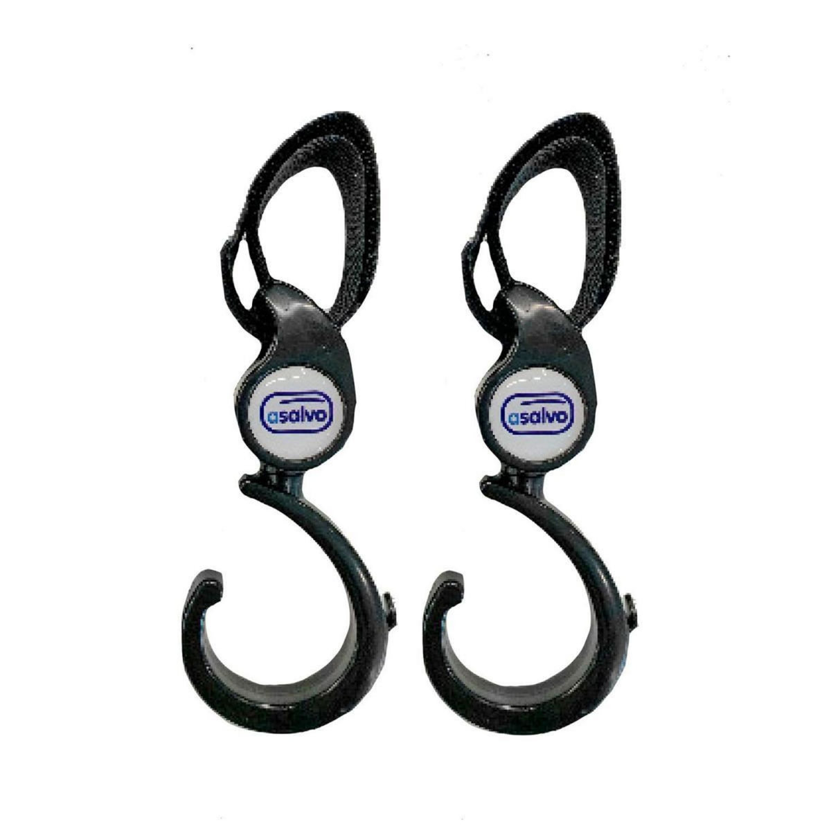 Asalvo Crochets Universels Pratiques pour Poussettes et Berceaux - Lot de 2