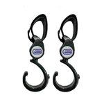 Asalvo Crochets Universels Pratiques pour Poussettes et Berceaux - Lot de 2