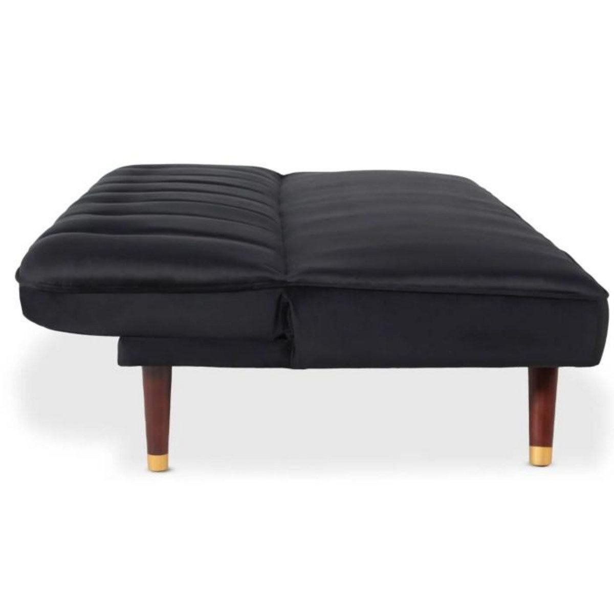 Paris Prix Canapé Convertible en Velours  Seattle  180cm Noir