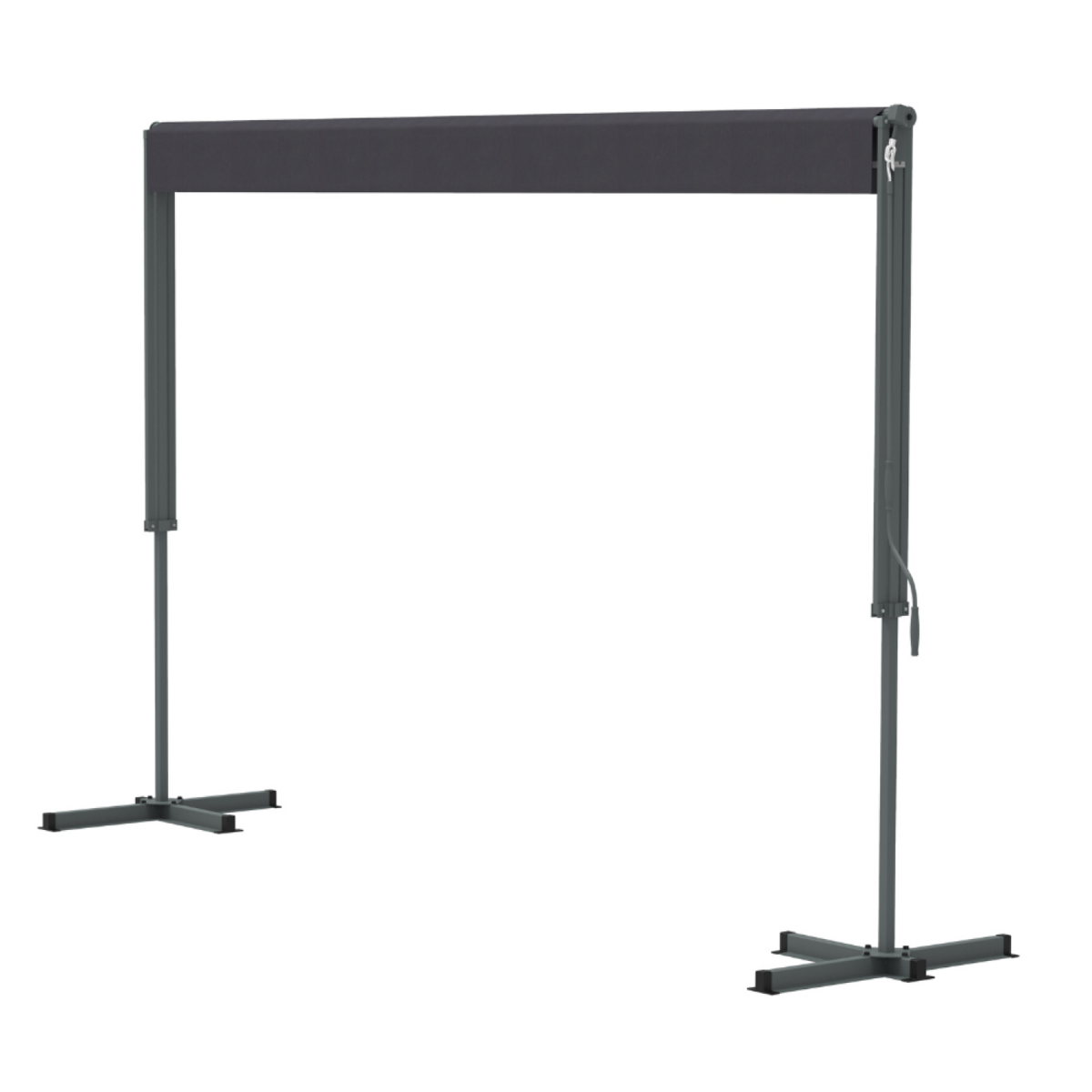 CONCEPT USINE Store banne double pente manuel 2.95 x 3 m gris ISEO