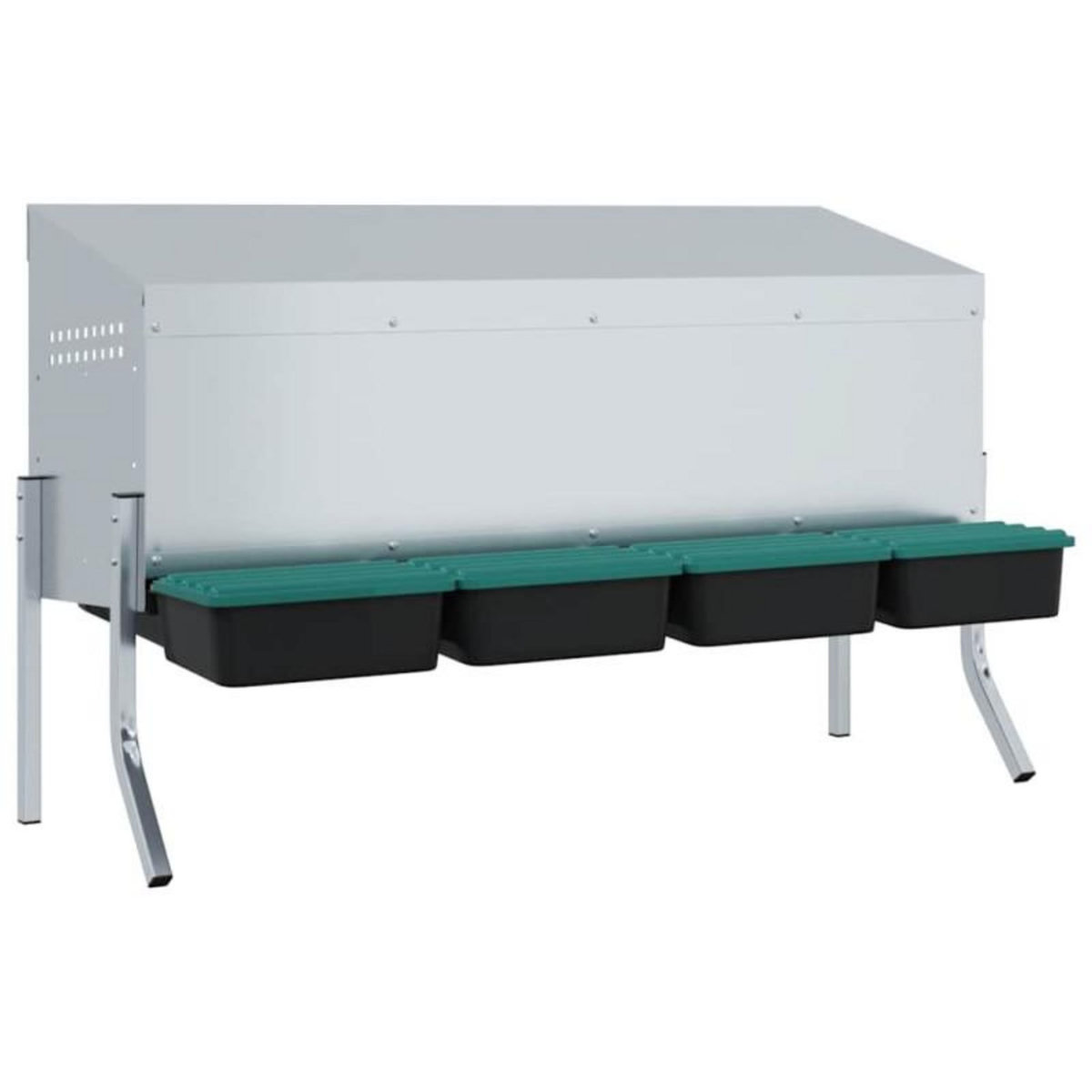 VIDAXL Nichoir à poules4 compartiments avec pieds en acier galvanisé