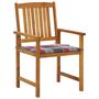 Voir la diapositive 2 : VIDAXL Chaises de jardin avec coussins lot de 4 Bois d'acacia massif