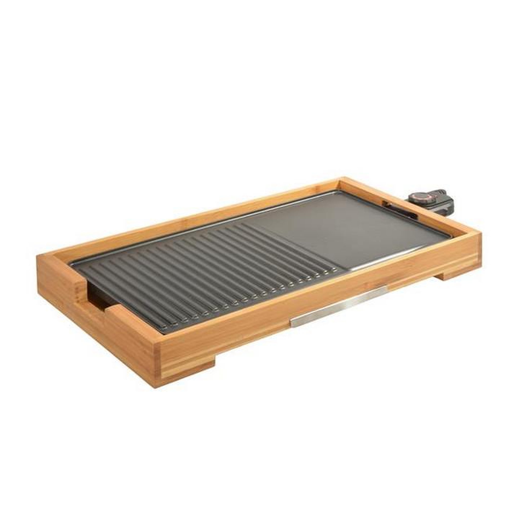 Kitchen chef Plancha gril électrique 2000w 51x25,5cm - KCWOODPLA2000