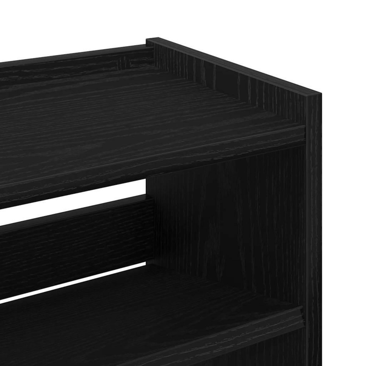 VIDAXL Etagere a chaussures noir 60x25x100 cm bois d'ingenierie