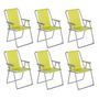 Voir la diapositive 1 : Cote detente Lot de 6 Chaises de Camping Pliantes  Grecia  74cm Vert Anis