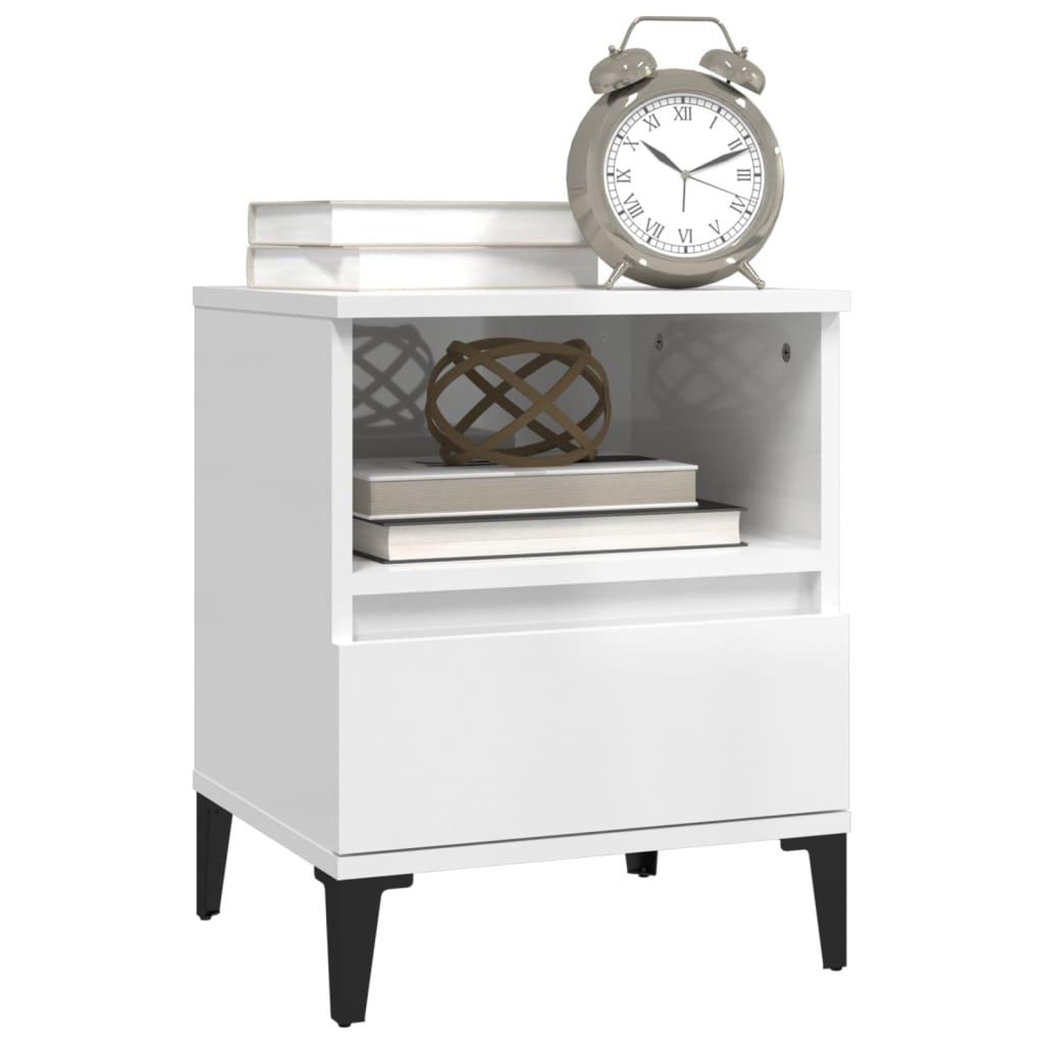 Voir la diapositive 4 : VIDAXL Tables de chevet 2 pcs Blanc brillant 40x35x50 cm