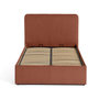 Voir la diapositive 1 : BEST MOBILIER Goyave - lit coffre - 160x200 - en velours côtelé - sommier inclus